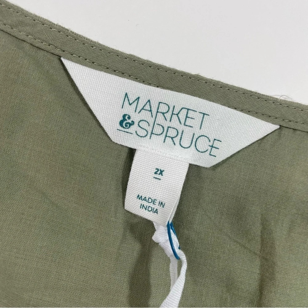 New Market & Spruce Jeni Open Crewneck Pleated Blouse — image 4 of 6